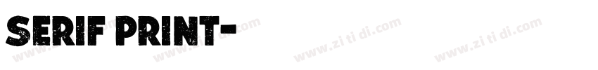 Serif Print字体转换 Serif Print字体转换